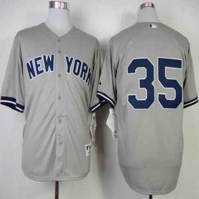 Yankees #35 Michael Pineda Grey Stitched MLB Jersey