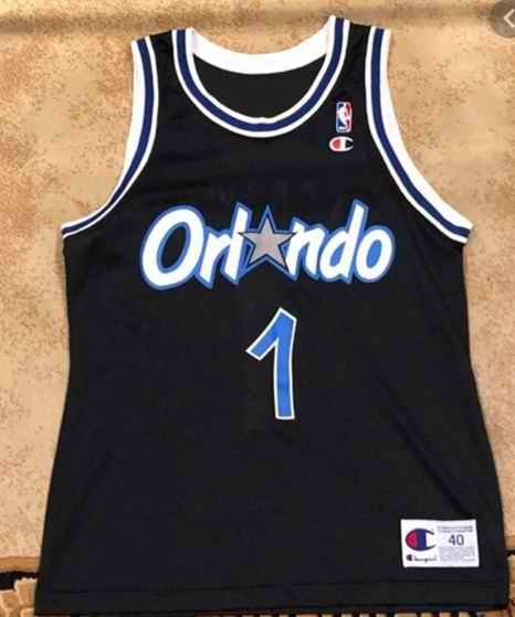 Men's Orlando Magic #1 Penny Hardaway Black Stitched Jersey