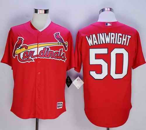 Cardinals #50 Adam Wainwright New Red Cool Base Stitched MLB Jersey