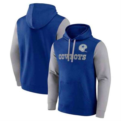 Men's Dallas Cowboys Blue/Grey Fleece Pullover Hoodie