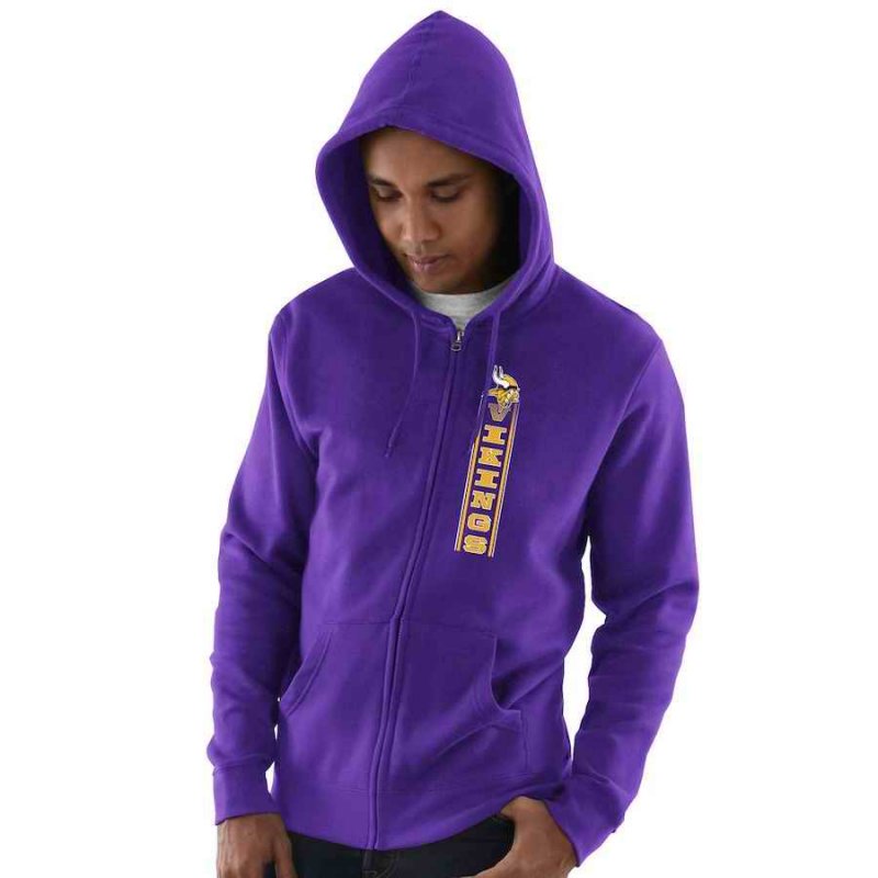 Men's Minnesota Vikings Purple Hook and Ladder Full-Zip NFL Hoodie