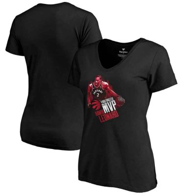 Women's Toronto #2 Raptors Black2019 NBA Finals MVP V-Neck T-Shirt