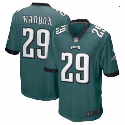 Men's Philadelphia Eagles #29 Avonte Maddox Green Stitched Game Jersey