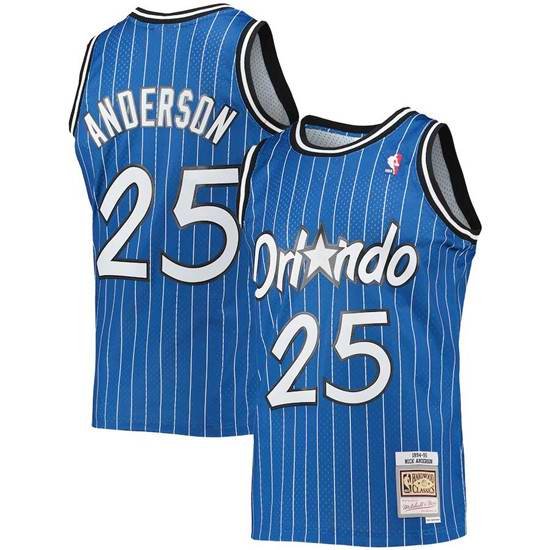 Men's Orlando Magic Customized Blue Stitched Jersey