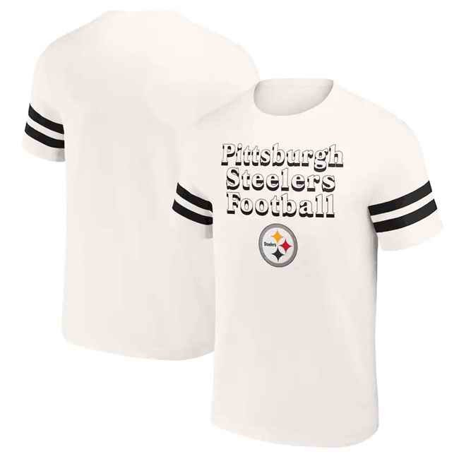 Men's Pittsburgh Steelers Cream x Darius Rucker Collection Vintage T-Shirt