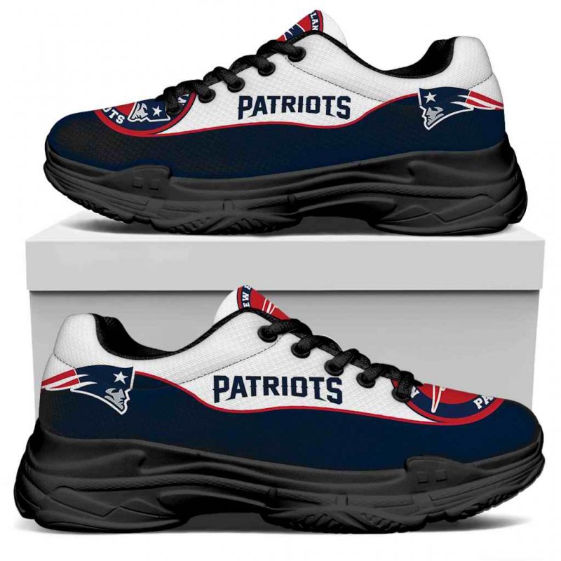 Men's New England Patriots Edition Chunky Sneakers With Line 001