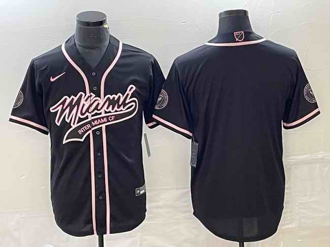 Men's Inter Miami CF Blank Black Cool Base Stitched Jersey