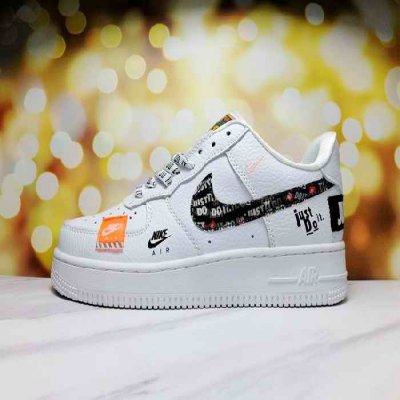 Women's Air Force 1 White/Black Shoes 0166