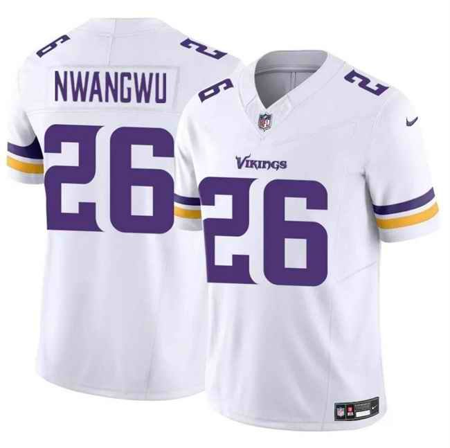 Men's Minnesota Vikings #26 Kene Nwangwu White 2023 F.U.S.E. Vapor Untouchable Limited Stitched Jersey