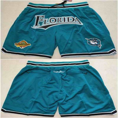 Men's Florida Marlins Teal Shorts (Run Small)