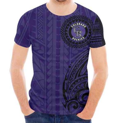 Men's Colorado Rockies Purple T-Shirt