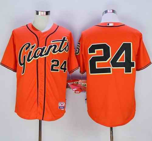 Giants #24 Willie Mays Orange Cool Base Stitched MLB Jersey