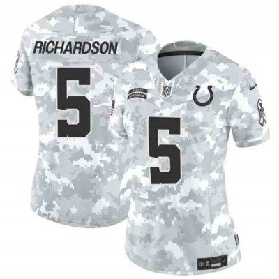 Women's Indianapolis Colts #5 Anthony Richardson 2024 F.U.S.E Arctic Camo Salute to Service Limited Stitched Jersey(Run Small)