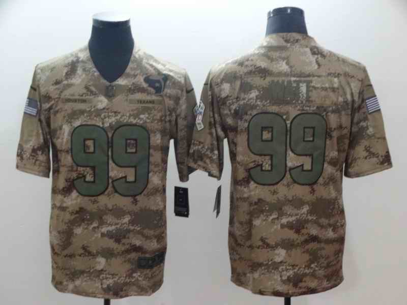 Men's Houston Texans #99 J.J. Watt 2018 Camo Salute to Service Limited Stitched NFL Jersey