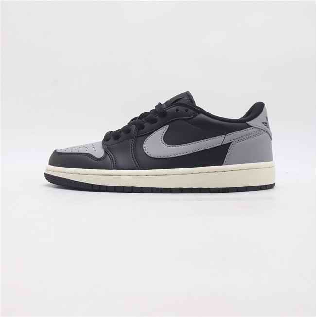 Women's Running Weapon Air Jordan 1 Black/Grey Shoes 0319