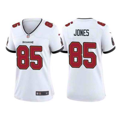 Women's Tampa Bay Buccaneers #85 Julio Jones White Stitched Game Jersey(Run Small)