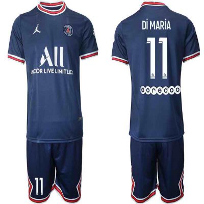 Men's Paris Saint-Germain #11 Di Maria 2021/22 Blue Soccer Jersey