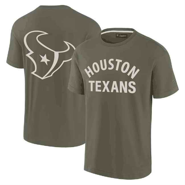 Men's Houston Texans Olive Elements Super Soft Short Sleeve T-Shirt