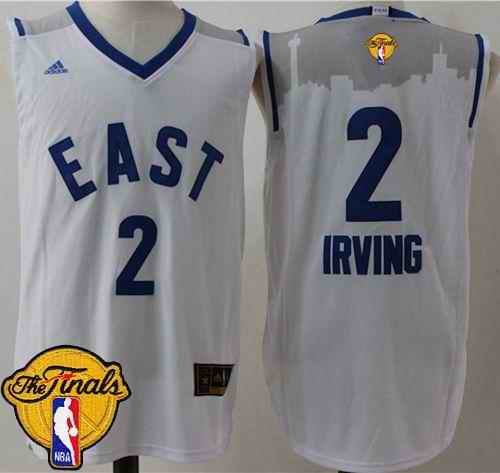 Cavaliers #2 Kyrie Irving White 2016 All Star The Finals Patch Stitched NBA Jersey