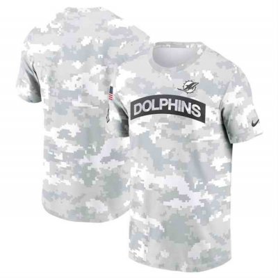 Men's Miami Dolphins 2024 Arctic Camo Salute to Service Performance T-Shirt