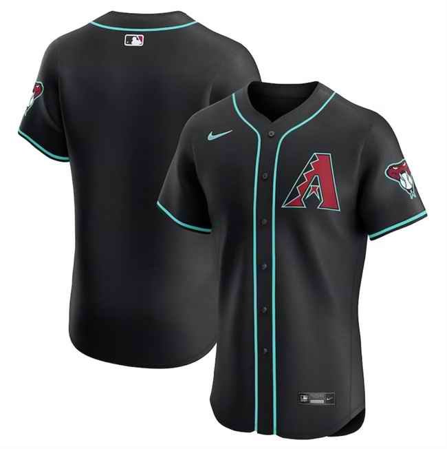 Men's Arizona Diamondbacks Blank Black Flex Base Stitched Jersey