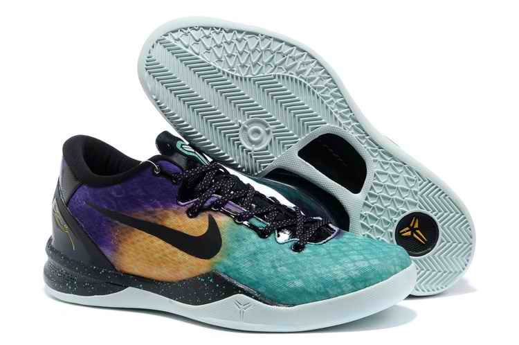 Men's Running weapon Kobe 8 Purple/Cyan/Black Shoes 035