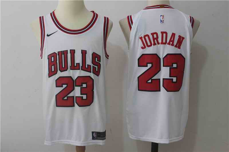 Men's Nike Chicago Bulls #23 Michael Jordan White Stitched NBA Jersey