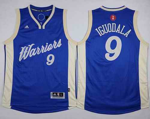 Warriors #9 Andre Iguodala Blue 2015-2016 Christmas Day Stitched NBA Jersey