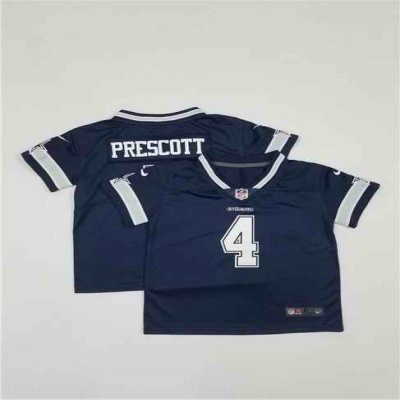 Toddlers Dallas Cowboys #4 Dak Prescott Navy Vapor Limited Stitched Jersey