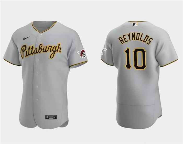 Men's Pittsburgh Pirates #10 Bryan Reynolds Grey Flex Base Stitched Baseball Jersey