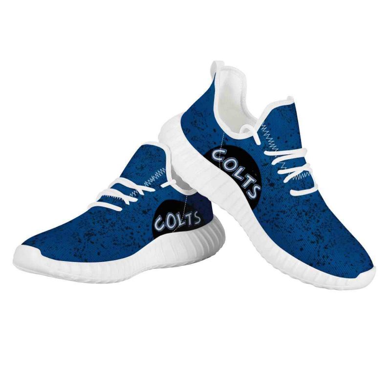 Men's Indianapolis Colts Mesh Knit Sneakers/Shoes 009