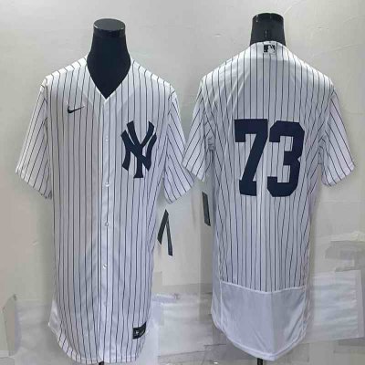 Men's New York Yankees #73 Michael King White Flex Base Stitched Baseball Jersey