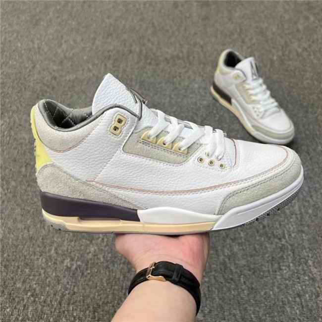 Men's Running weapon Air Jordan 3 White/Grey Shoes 093