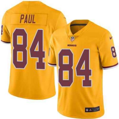 Nike Redskins #84 Niles Paul Gold Men's Stitched NFL Limited Rush Jersey