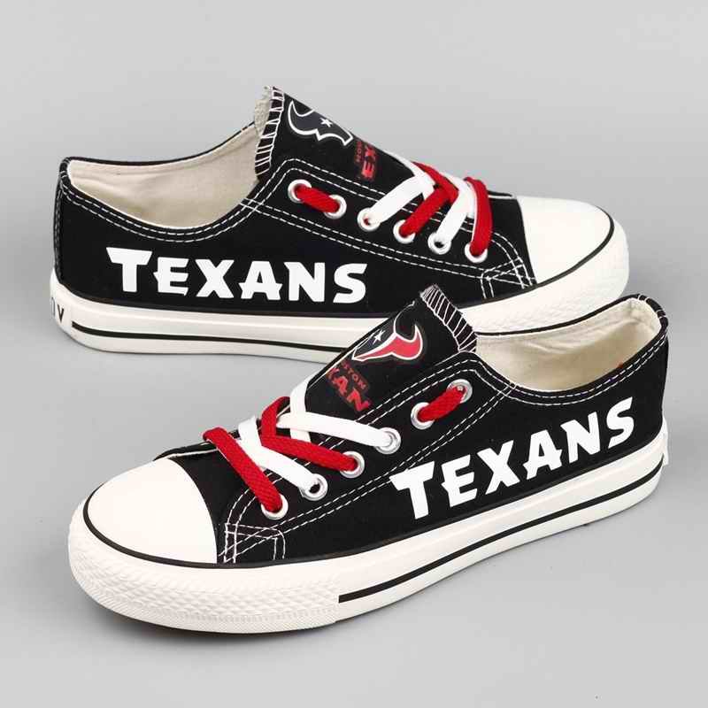 Women's NFL Hoston Texans Repeat Print Low Top Sneakers 001