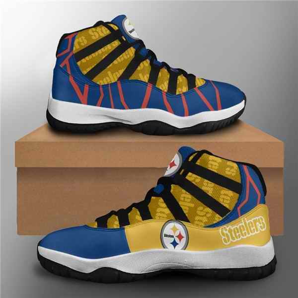 Men's Pittsburgh Steelers Air Jordan 11 Sneakers 001