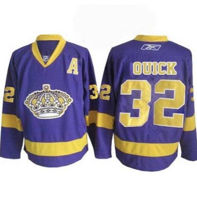 Men's Los Angeles Kings Custom Purple Stitched Jersey