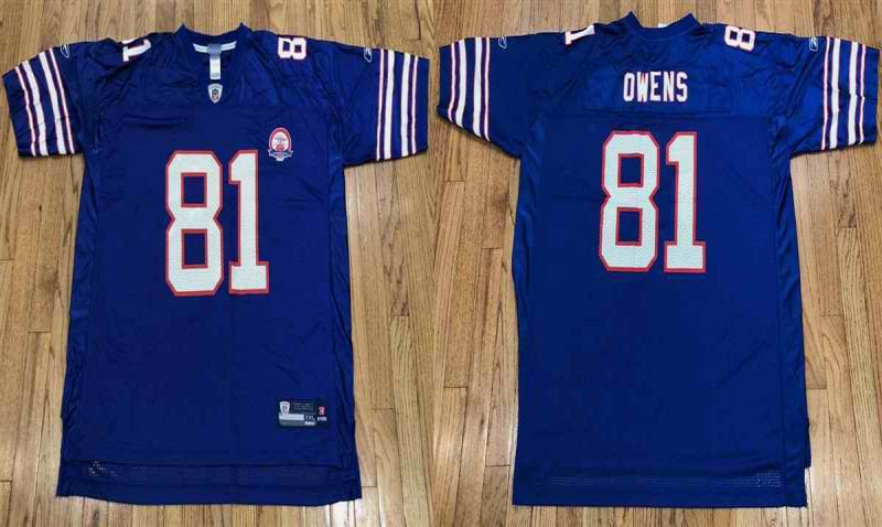 Men's Buffalo Bills #81 Terrell Owens Blue Stitched Football Jersey