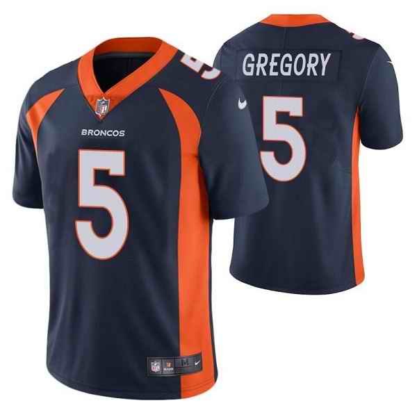 Youth Denver Broncos #5 Randy Gregory Navy Vapor Untouchable Limited Stitched Jersey