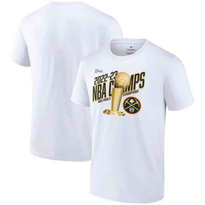 Men's Denver Nuggets White 2023 Finals Champions T-Shirt