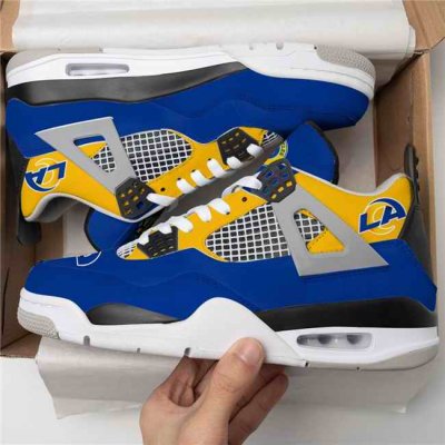 Women's Los Angeles Rams Running weapon Air Jordan 4 Shoes 0001