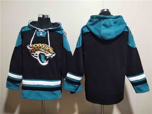 Men's Jacksonville Jaguars Blank Black Ageless Must-Have Lace-Up Pullover Hoodie