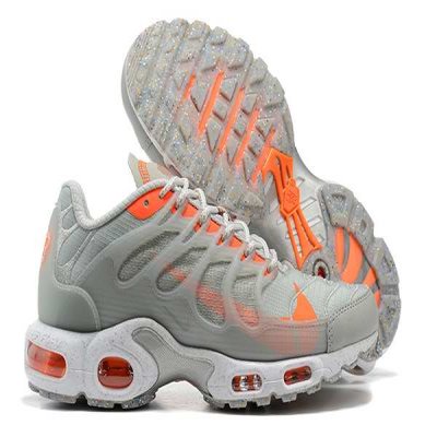 Men's Hot sale Running weapon Air Max TN Grey/Orange Shoes 0211