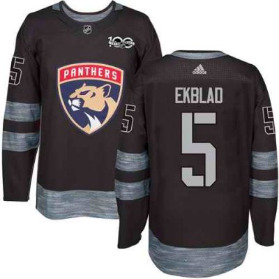 Panthers #5 Aaron Ekblad Black 1917-2017 100th Anniversary Stitched NHL Jersey