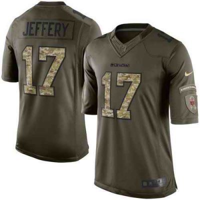 Nike Bears #17 Alshon Jeffery Green Youth Stitched NFL Limited Salute to Service Jersey