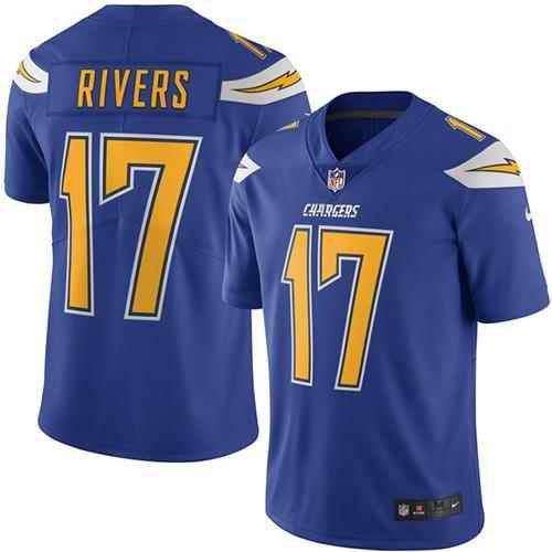 Men's Los Angeles Chargers  #17 Philip Rivers Blue Vapor Untouchable Limited Stitched NFL Jersey