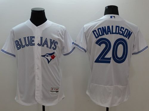 Blue Jays #20 Josh Donaldson White Flexbase Authentic Collection Stitched MLB Jersey