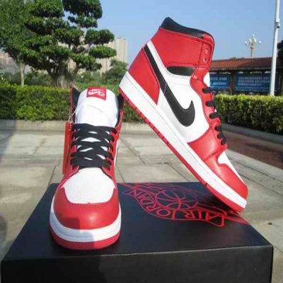 Women's Running Weapon Air Jordan 1 Red Shoes 0439