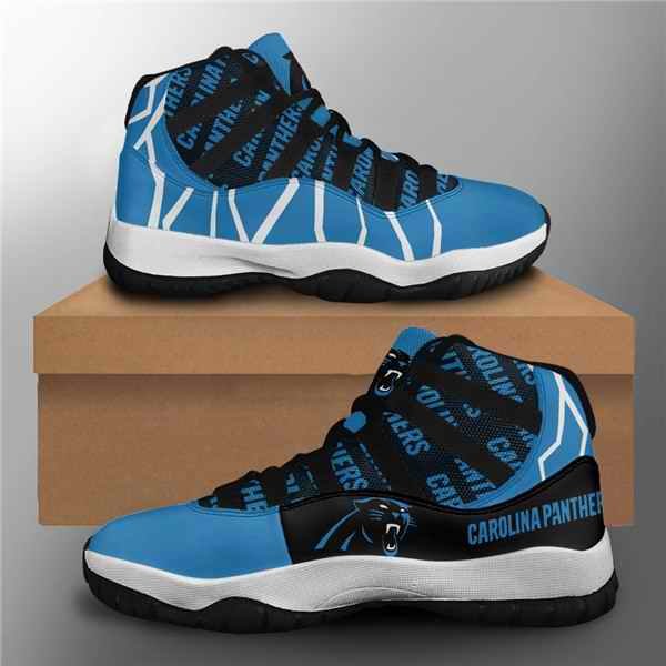 Women's Carolina Panthers Air Jordan 11 Sneakers 001