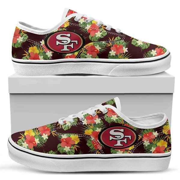 Women's San Francisco 49ers Vans Low Top Sneakers 001